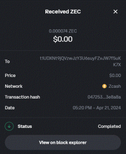 Ru-Kun's 156th payment from Global Hive